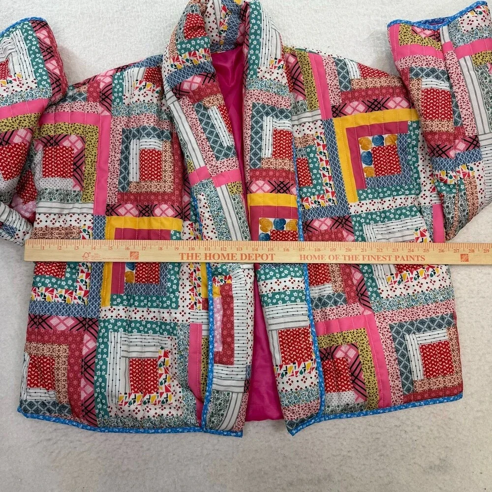 Patchwork Quilted Jacket - Pink Multi - Picture 6 of 6